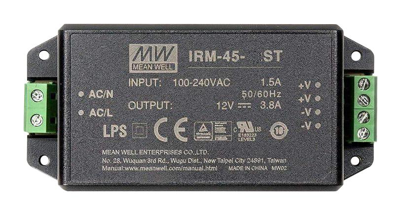 IRM-45-5ST POWER SUPPLY, AC-DC, 5V, 8A MEAN WELL