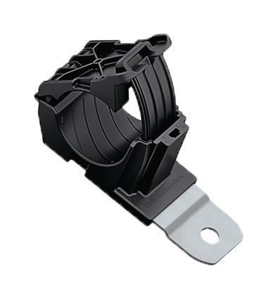 151-02737 CABLE CLAMP, 36MM, PA66/SS, BLACK HELLERMANNTYTON