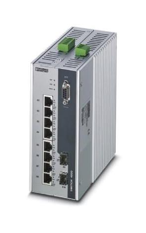FL SWITCH 4000T-8POE-2SFP ETHERNET SWITCH, 8PORT, 10/100MBPS PHOENIX CONTACT