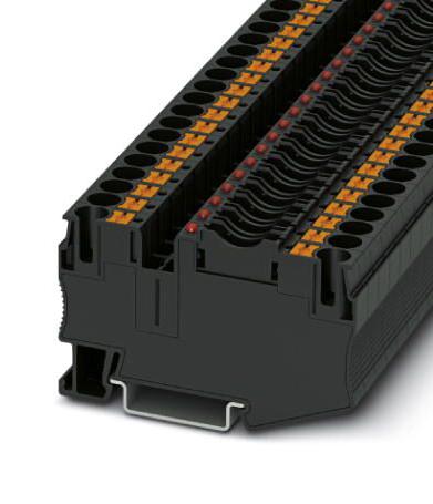 PT 6-FSI/C-LED 12 FUSE MODULAR TB, 2WAY, 8AWG, BLACK PHOENIX CONTACT