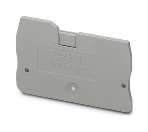 D-QTC 1,5/1P END COVER, FEED-THROUGH TB, GREY PHOENIX CONTACT