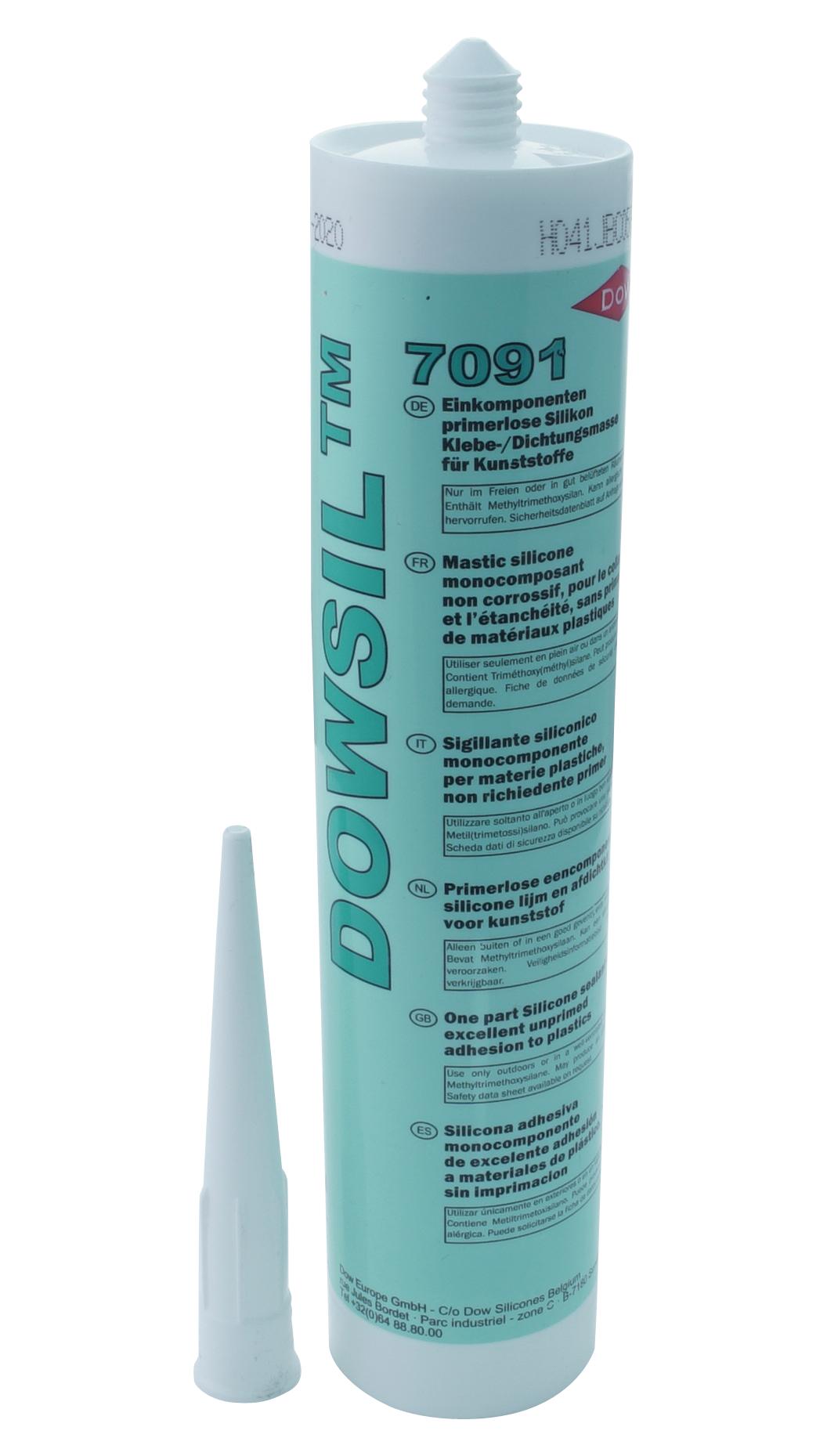 7091 WHITE, 310ML SILICONE ELASTOMER SEALANT, CRT, WHT DOW
