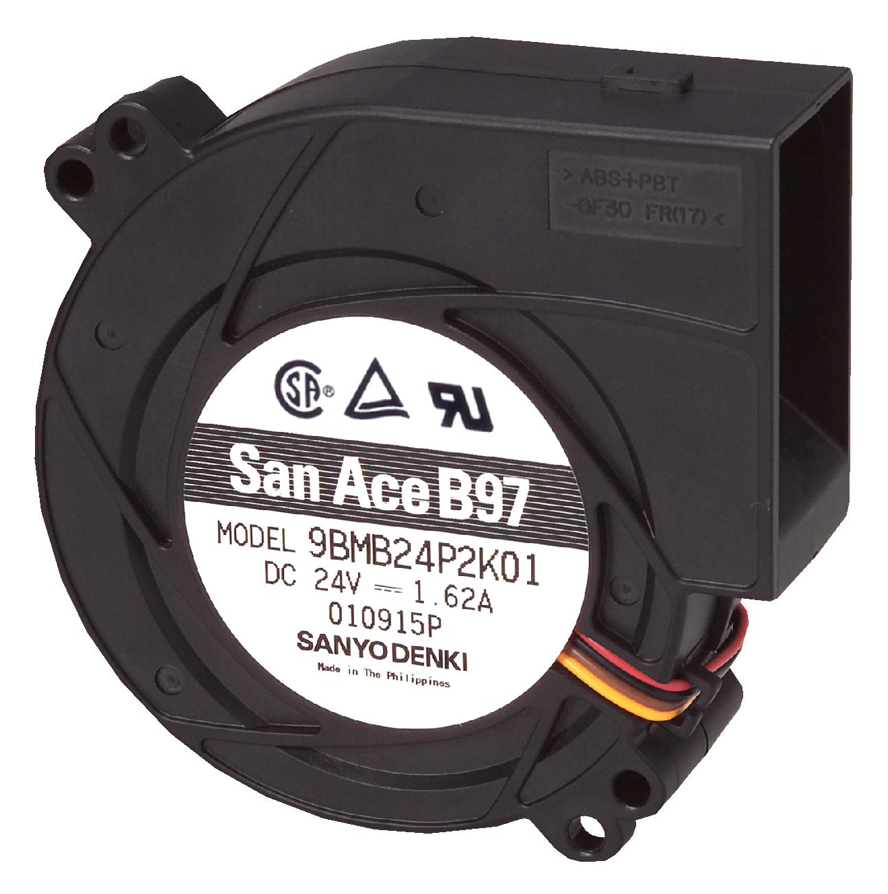 9BMB24S201 BLOWER, CENTRIFUGAL, 1.22M3/MIN, 59DBA SANYO DENKI