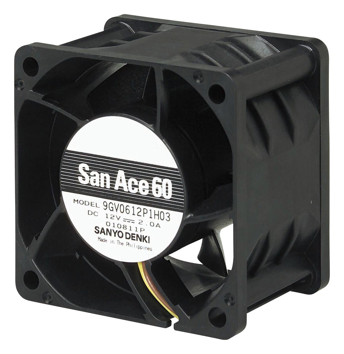 9GV0648P1H03 AXIAL FAN, 60MM, 2.15M3/MIN, 63DBA, 48V SANYO DENKI