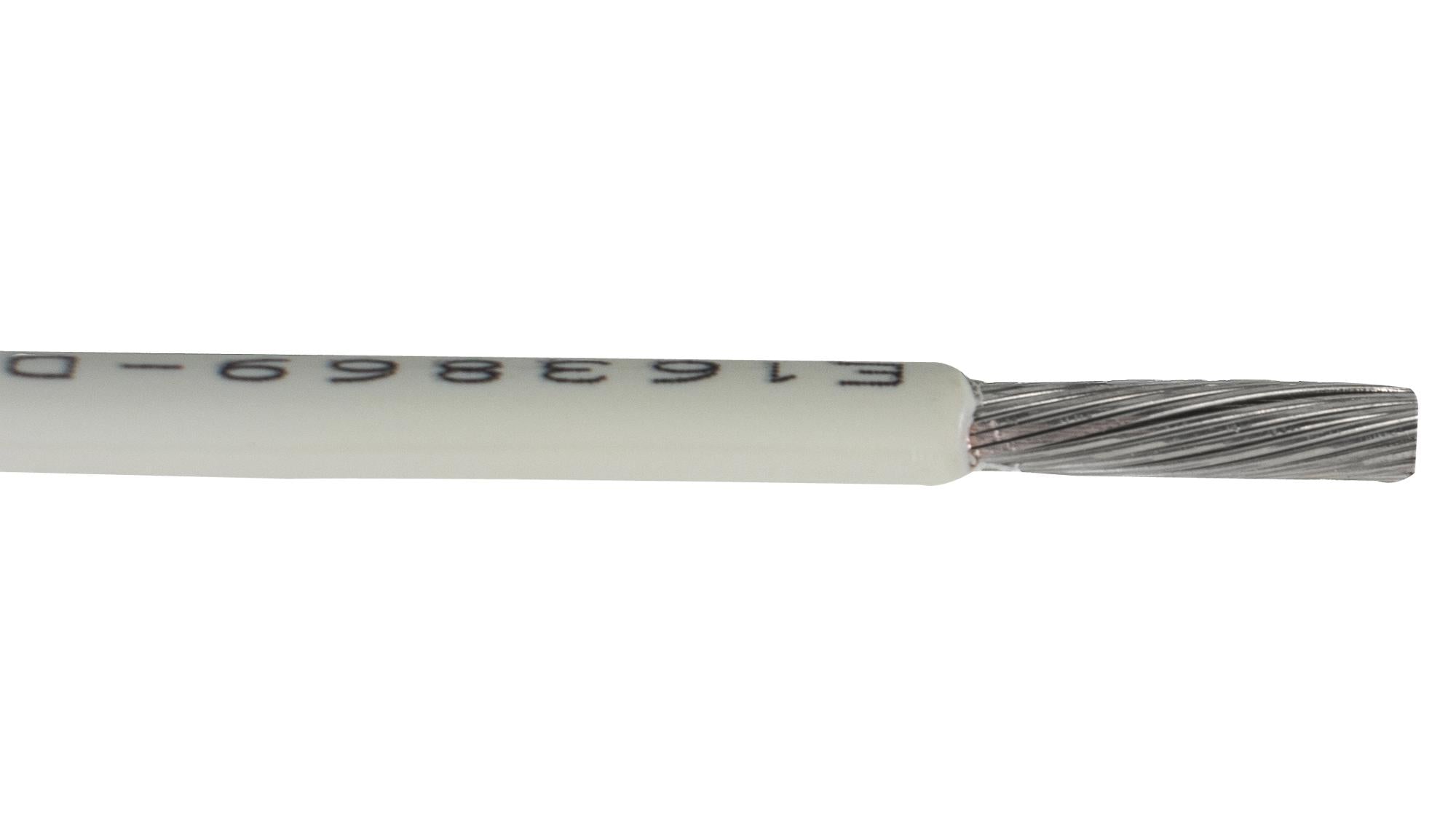 67075 WH321 HOOK-UP WIRE, 0.75MM2, WHITE, 164FT ALPHA WIRE