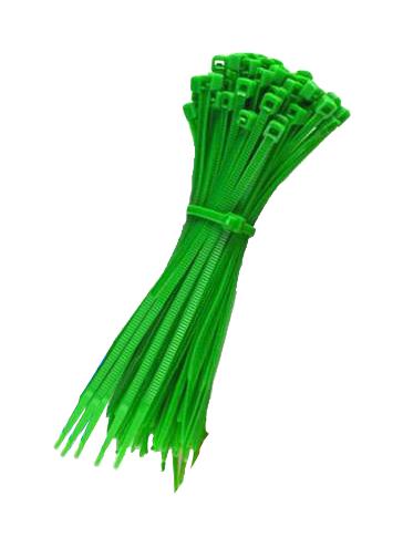 PELB0156 CABLE TIE, NYLON 6.6, 200MM, GREEN,PK100 PRO ELEC