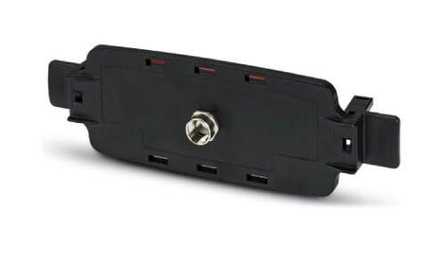 ECS-P-122X169-L-UV1-1M12 FRONT PLATE, PC, 196 X 34 X 62MM, BLACK PHOENIX CONTACT