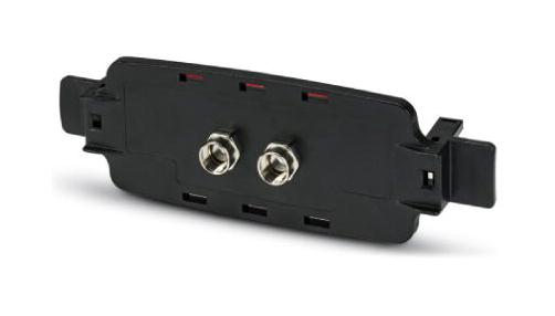 ECS-P-122X169-L-UV1-2M12 FRONT PLATE, PC, 196 X 34 X 62MM, BLACK PHOENIX CONTACT