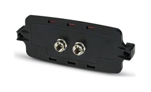 ECS-P-122X169-S-UV1-2M12 FRONT PLATE, PC, 163 X 30 X 62MM, BLACK PHOENIX CONTACT