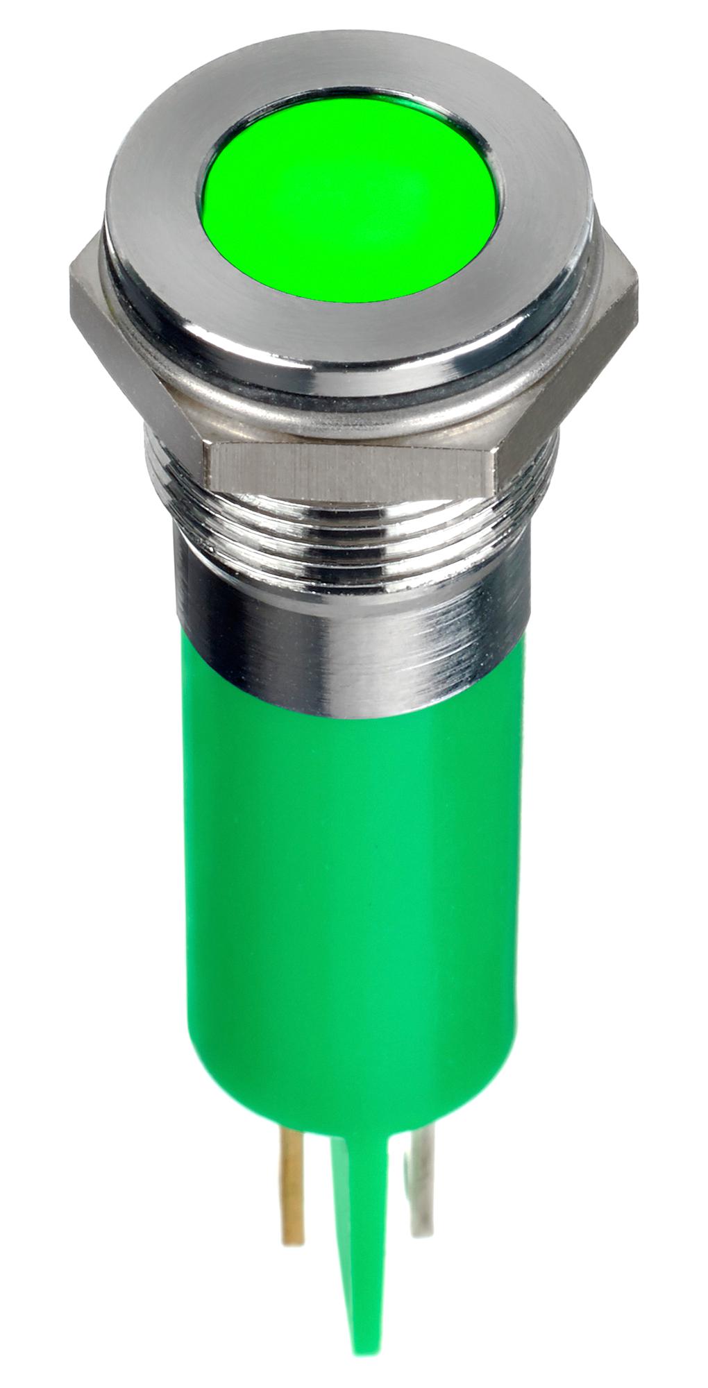 Q12F1CXXHG220E LED PANEL INDICATOR, GREEN, 12MM, 220VAC APEM