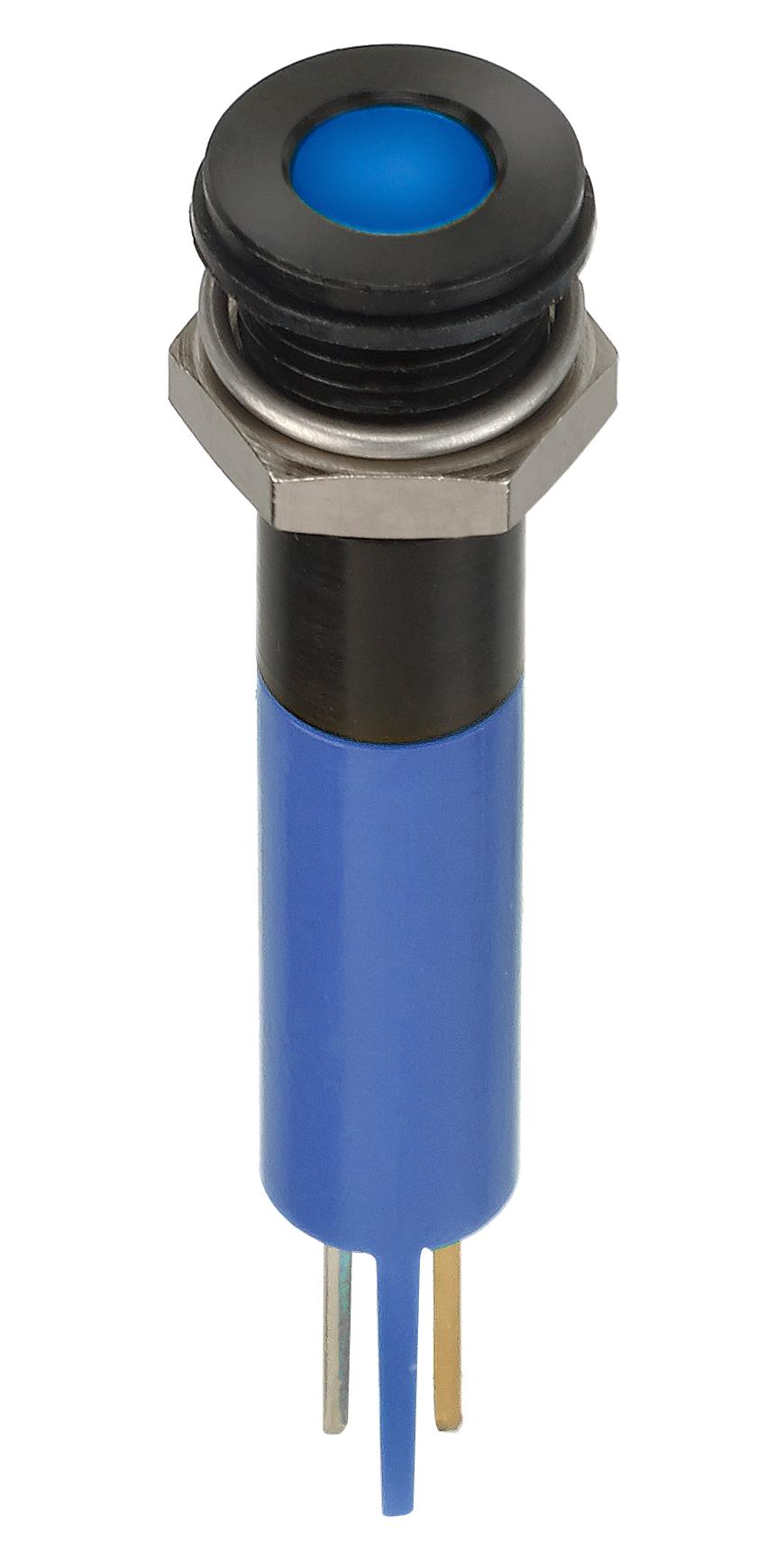 Q8F1BXXB02E LED PANEL INDICATOR, BLUE, 8MM, 3.3V APEM