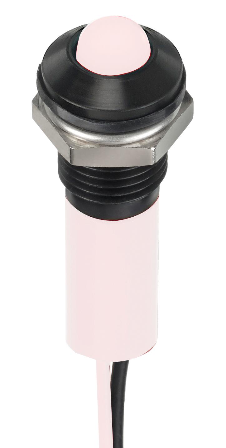 Q8P3BXXW12E LED PANEL INDICATOR, WHITE, 8MM, 12VDC APEM