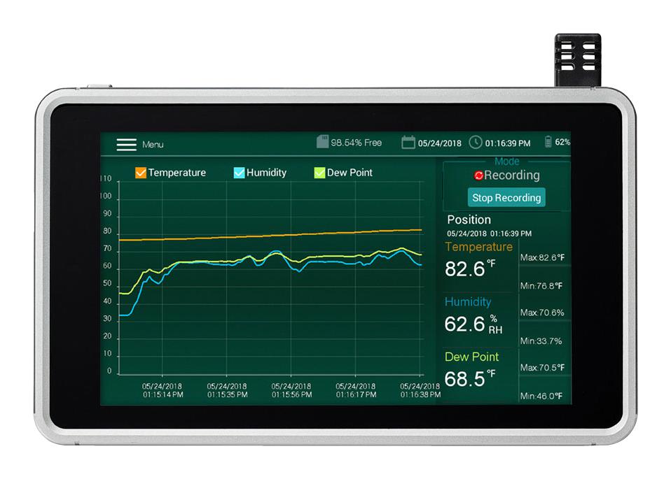RH550 RH/TEMP CHART RECORDER W/TOUCH-SCREEN EXTECH INSTRUMENTS