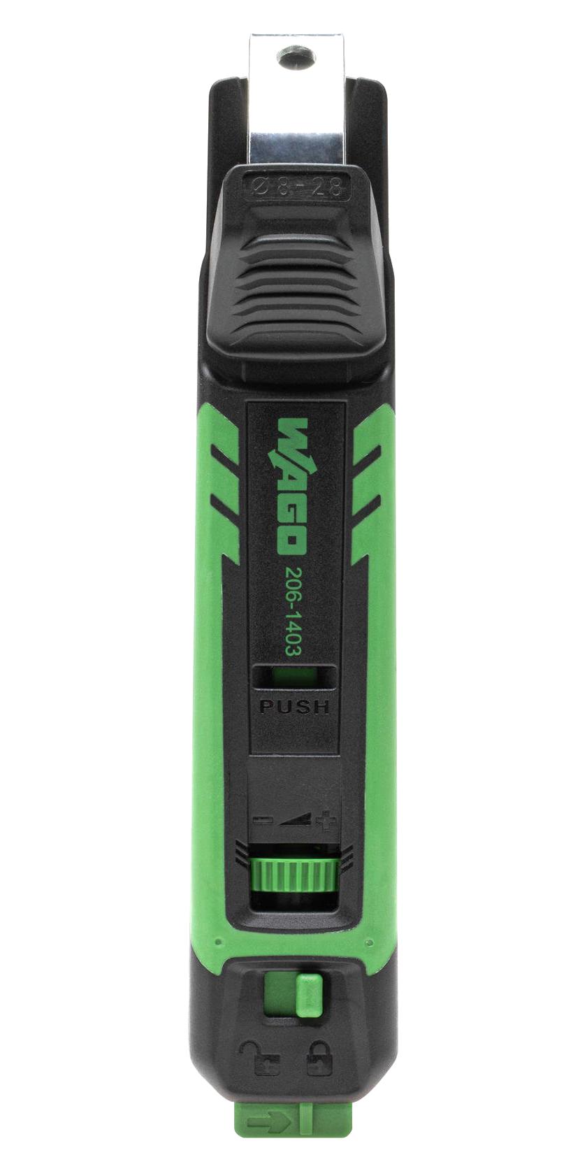 206-1403 CABLE STRIPPER W/BRACKET CHANGE, 8-28MM WAGO