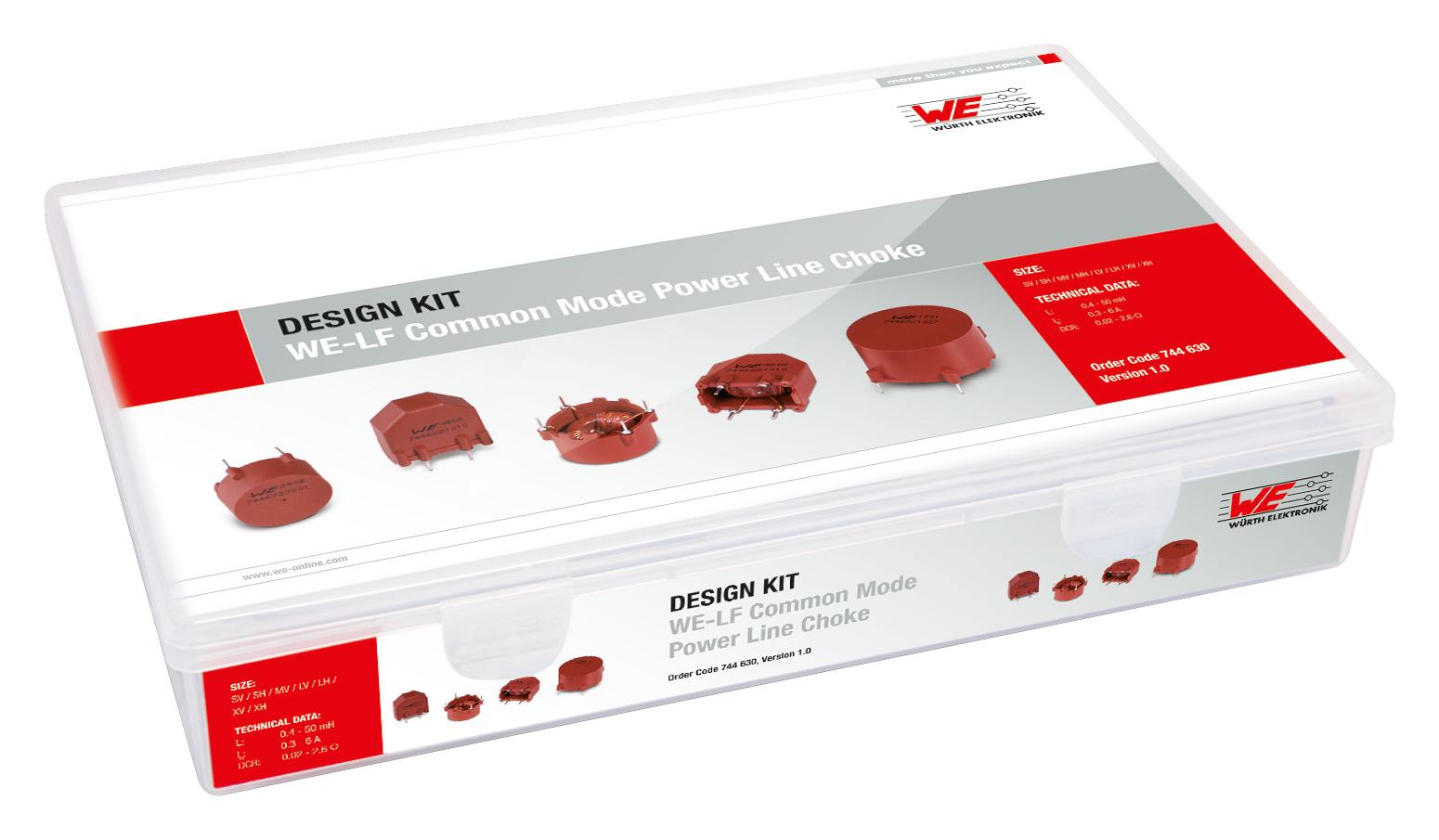 744630 DESIGN KIT, COMMON MODE POWER LINE CHOKE WURTH ELEKTRONIK