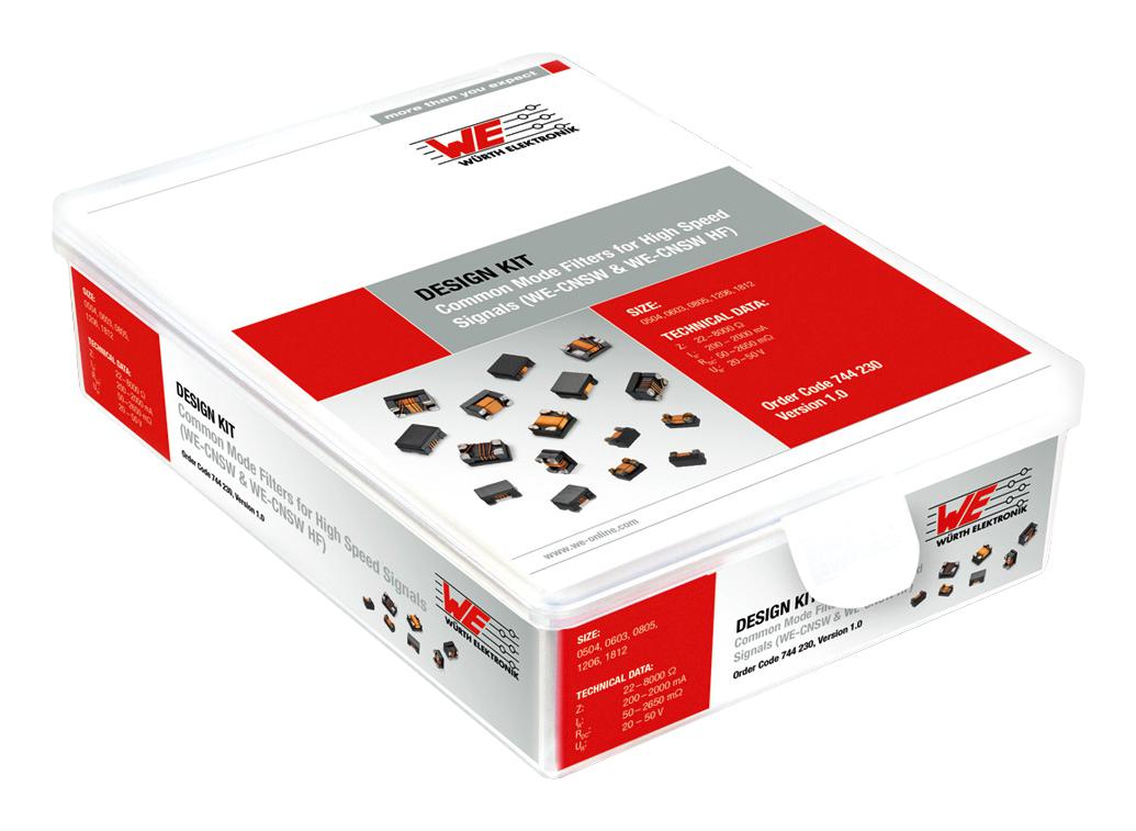 744230 DESIGN KIT, SMT COMMON MODE LINE FILTER WURTH ELEKTRONIK