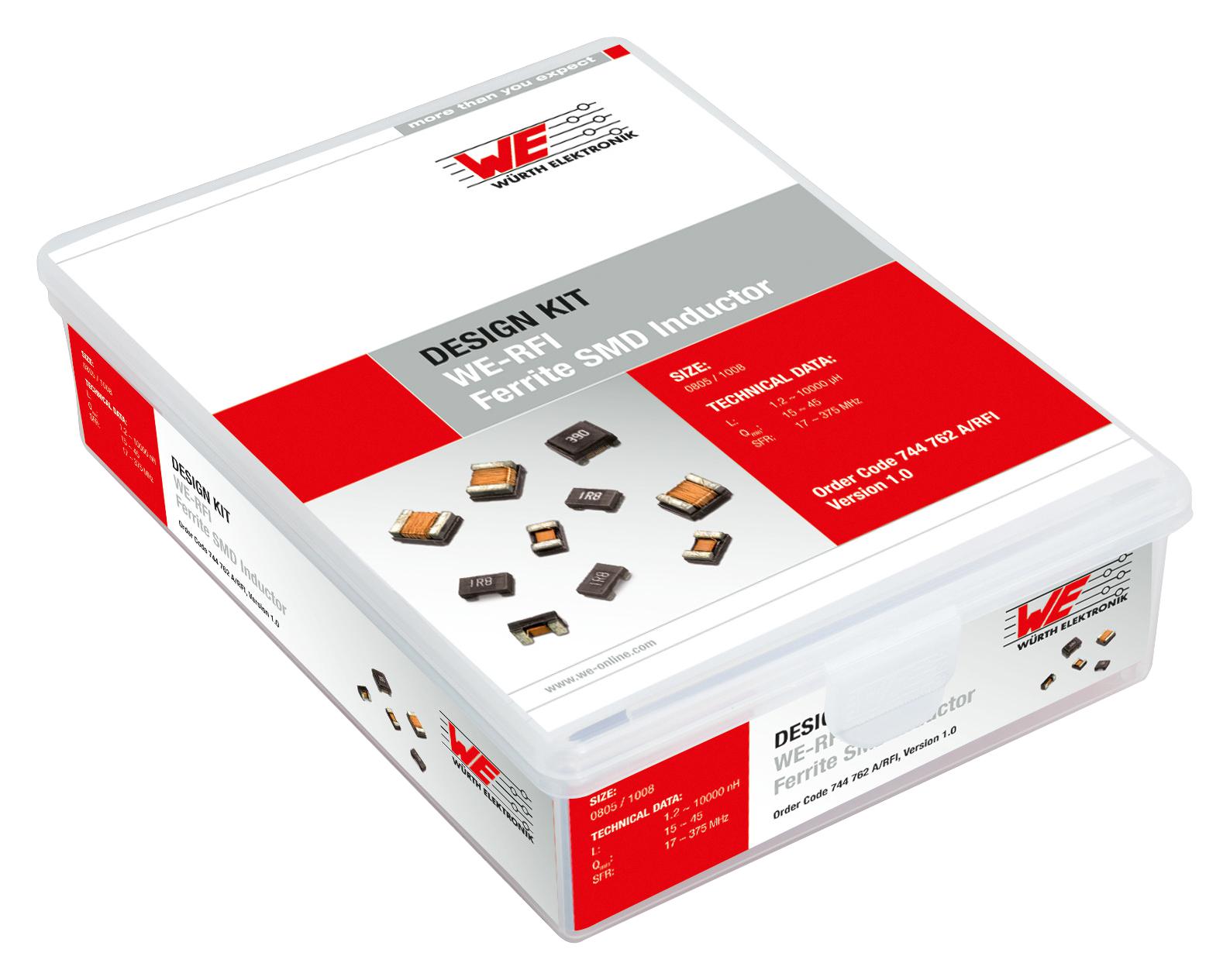 744762A/RFI FERRITE INDUCTOR KIT, SMD, 680 PC WURTH ELEKTRONIK