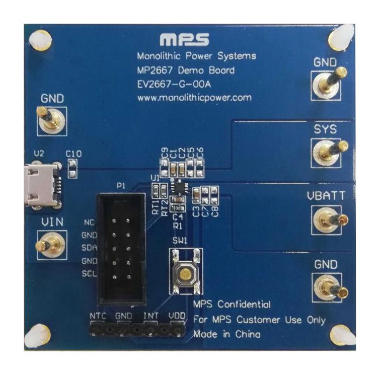 EV2667-G-00A EVAL KIT, LI-ION/LI-POL BATTERY CHARGER MONOLITHIC POWER SYSTEMS (MPS)