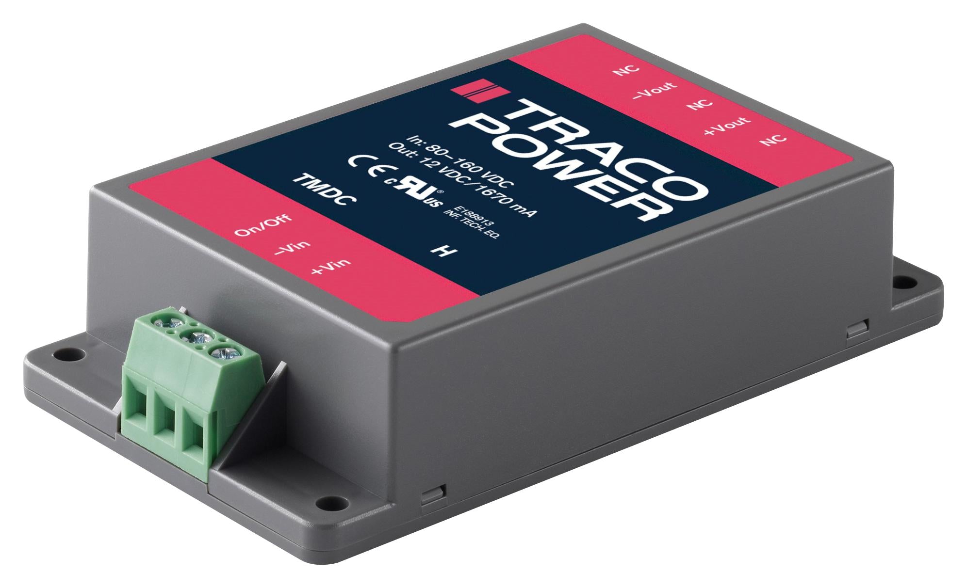 TMDC 20-7215H DC-DC CONVERTER, 24V, 0.83A TRACO POWER