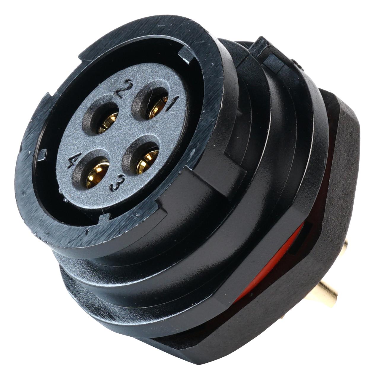 MP002723 CIRCULAR CONNECTOR, 4POS, RCPT, SOLDER MULTICOMP PRO