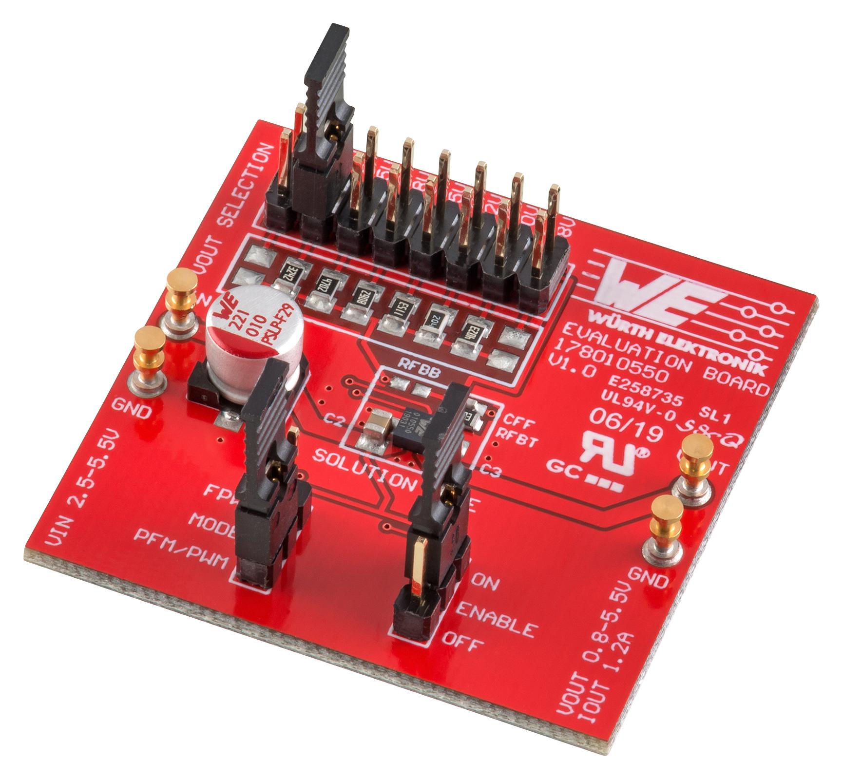 178010550 EVAL BOARD, SYNCHRONOUS BUCK REGULATOR WURTH ELEKTRONIK