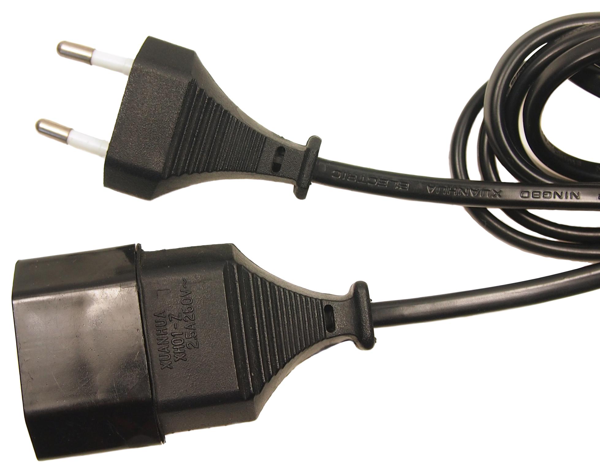 FCR72045 PWR CORD, EURO PLUG-EURO SOCKET, 3M CLIFF ELECTRONIC COMPONENTS