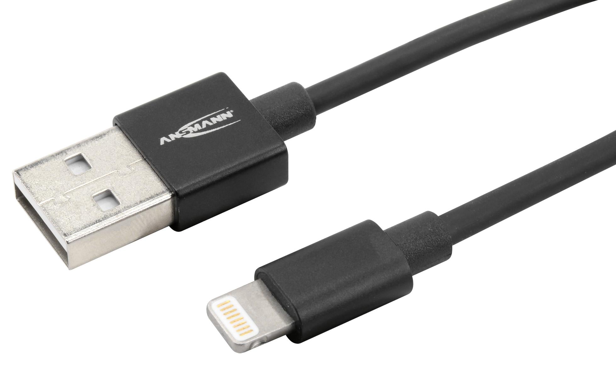 1700-0078 USB CABLE, A PLUG-LIGHTNING CONN, 1.2M ANSMANN