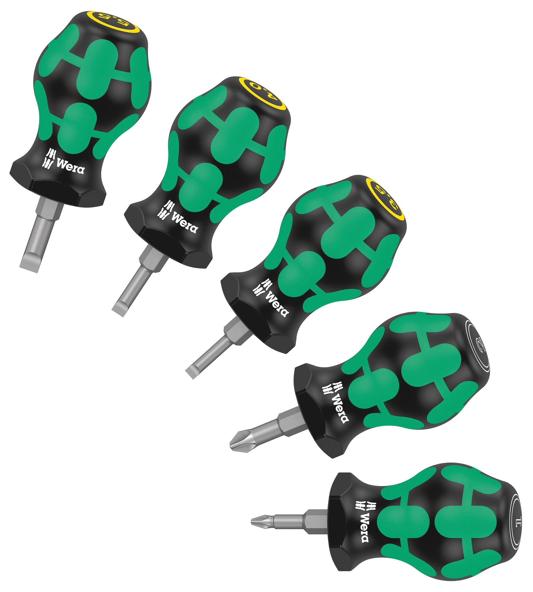 STUBBY SET 2 STUBBY SCREWDRIVER SET, 5PC WERA