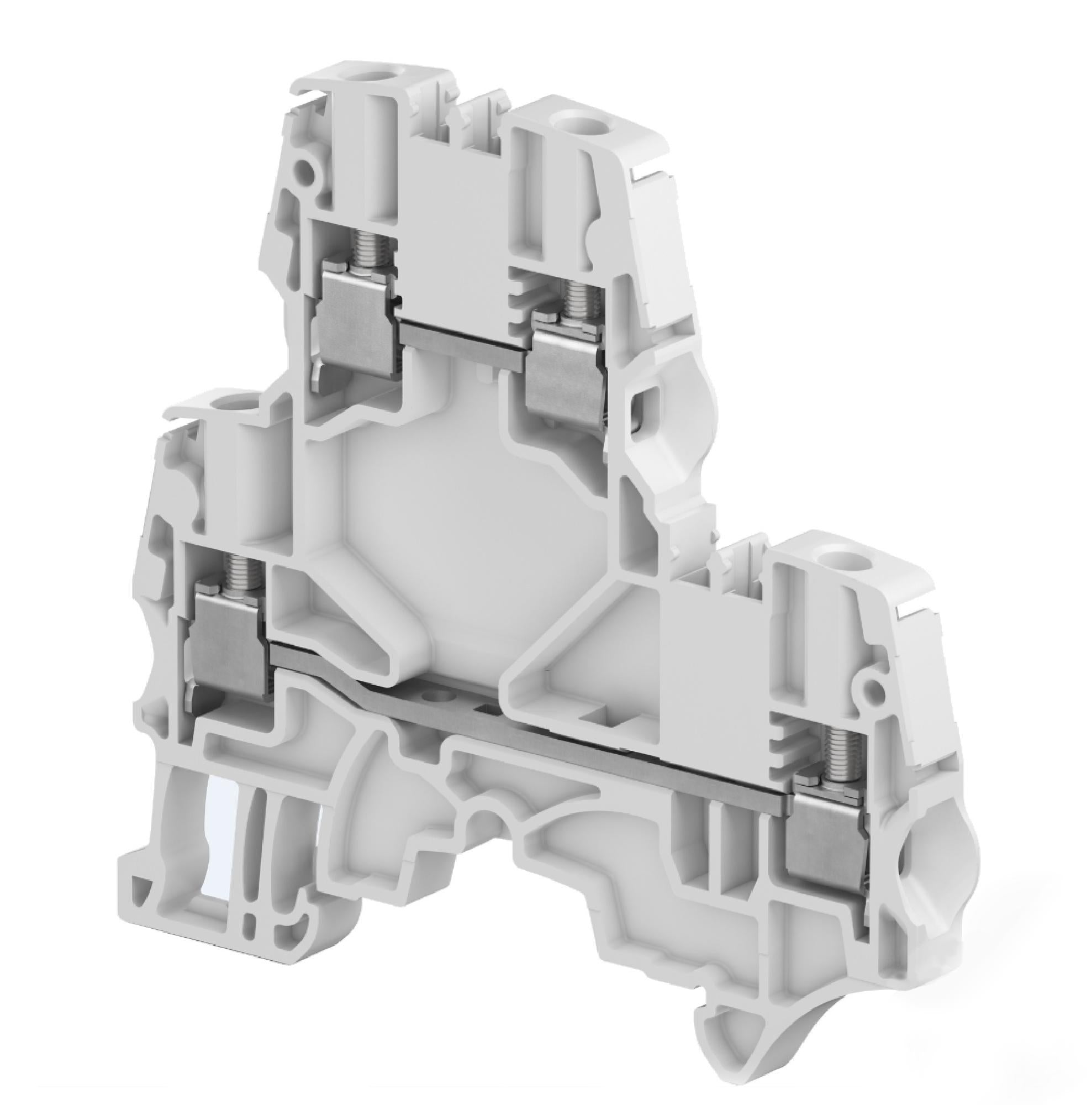 1SNK505210R0000 TERMINAL BLOCK, DIN RAIL, 4POS, 12AWG TE CONNECTIVITY