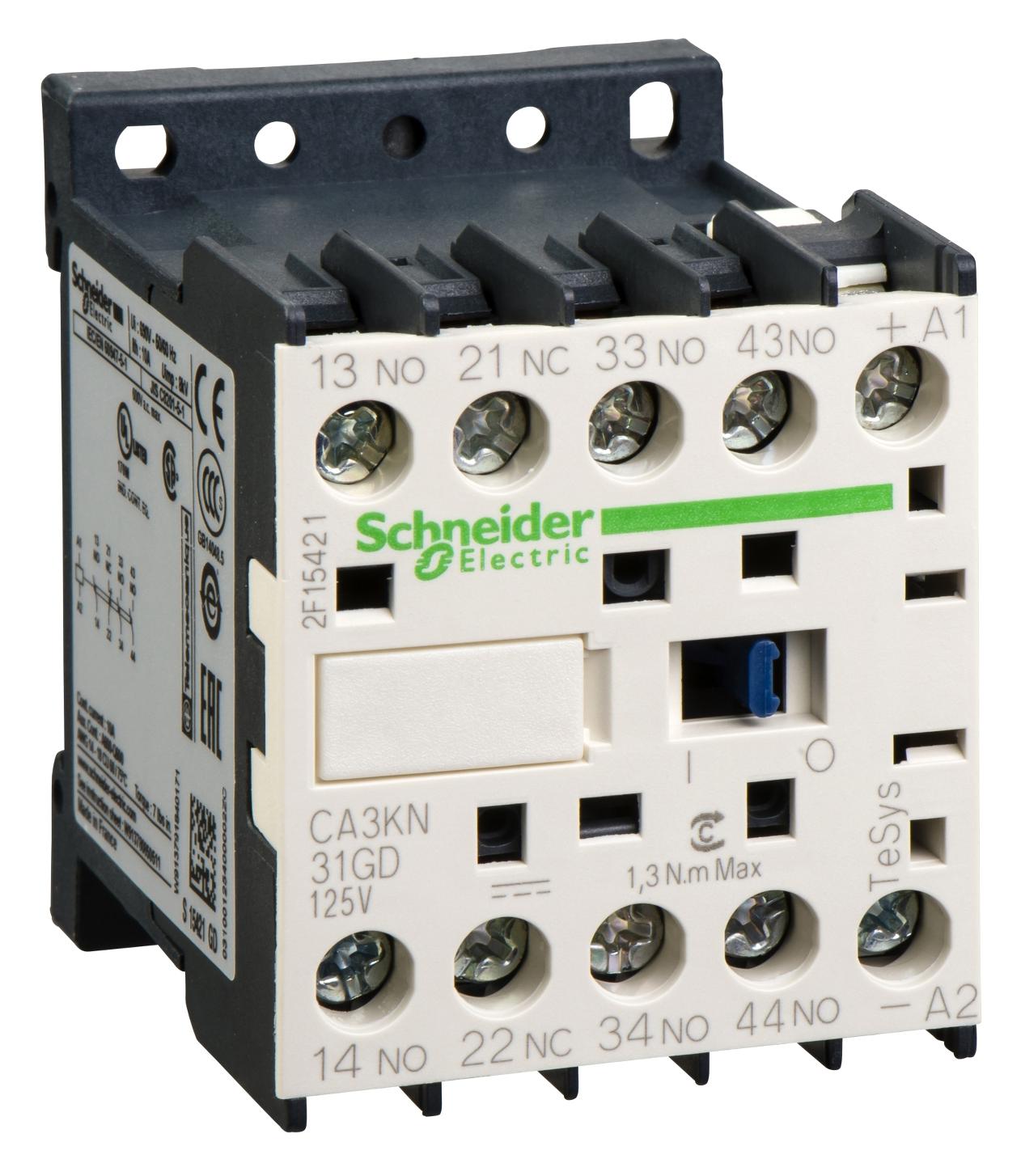 CA3KN31GD CONTROL RELAY 3NO 1NC CONTACTS SCHNEIDER ELECTRIC