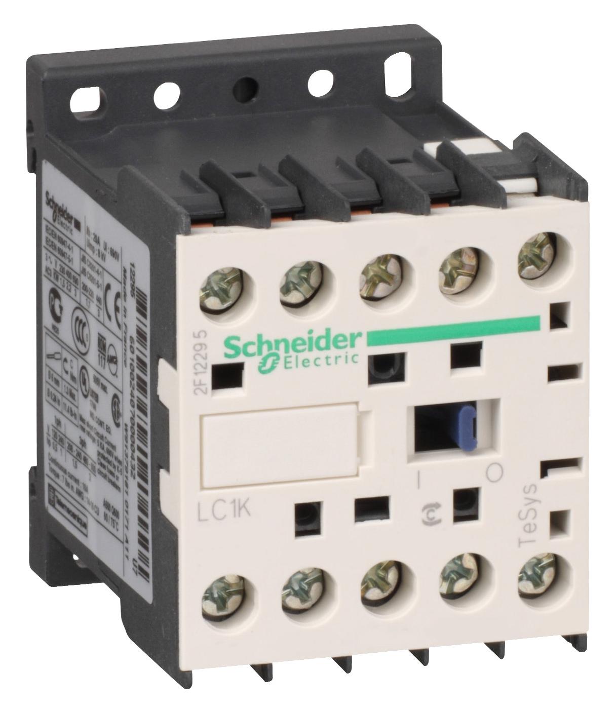 LC1K0601P72 CONTACTOR-3NO 6A AC3 POLES SCHNEIDER ELECTRIC