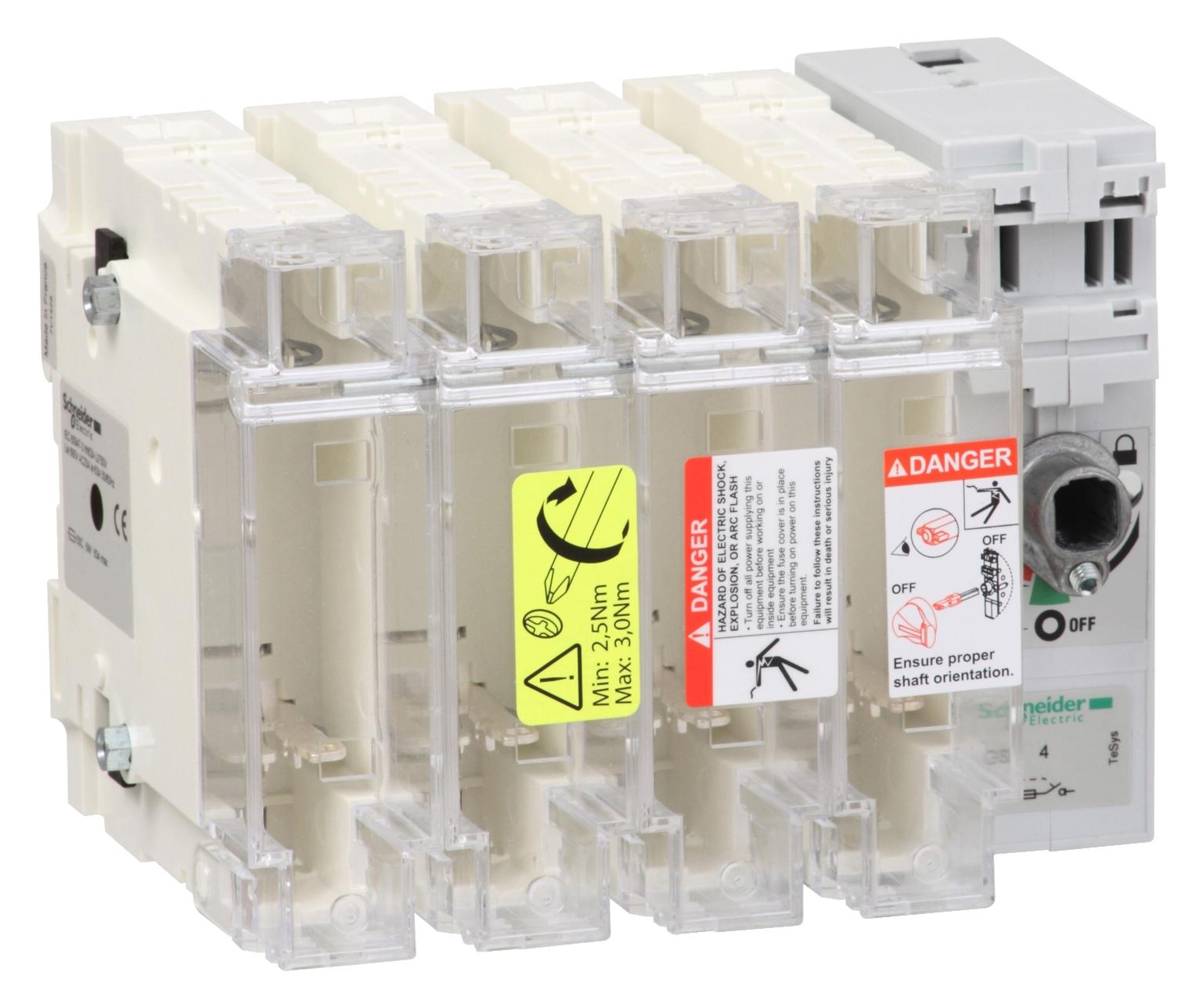 GS2K4 FUSE DISCONNECT SW. 4X 125A 22X58 SCHNEIDER ELECTRIC