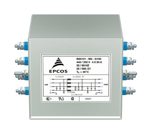B84131M0003A116 POWER LINE FILTER, 3 PHASE, 16A, 440VAC EPCOS