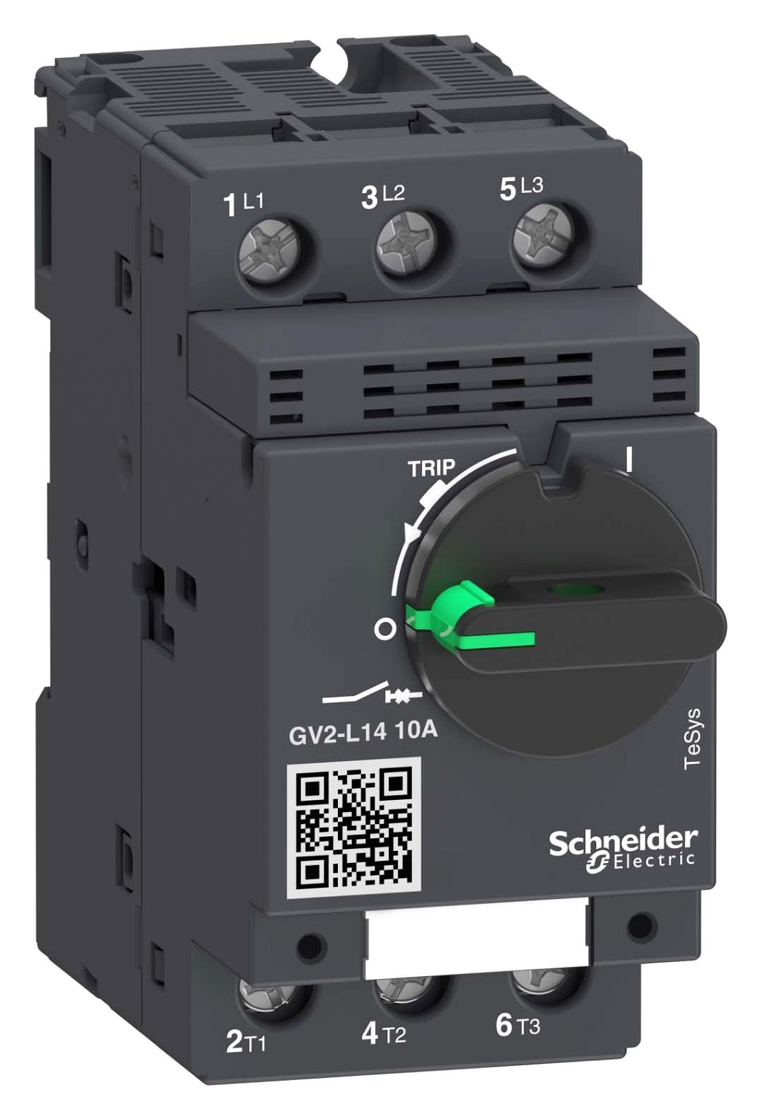 GV2L14 THERMOMAGNETIC CKT BREAKER, 3P, 10A SCHNEIDER ELECTRIC