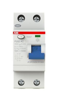 2CSF202001R1900 F202AC-100/0.03 2P RCD 100A 30MA ABB