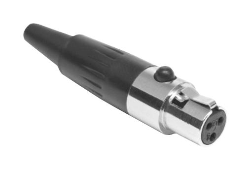 AG6F XLR CONN, RCPT, 6POS, CABLE AMPHENOL
