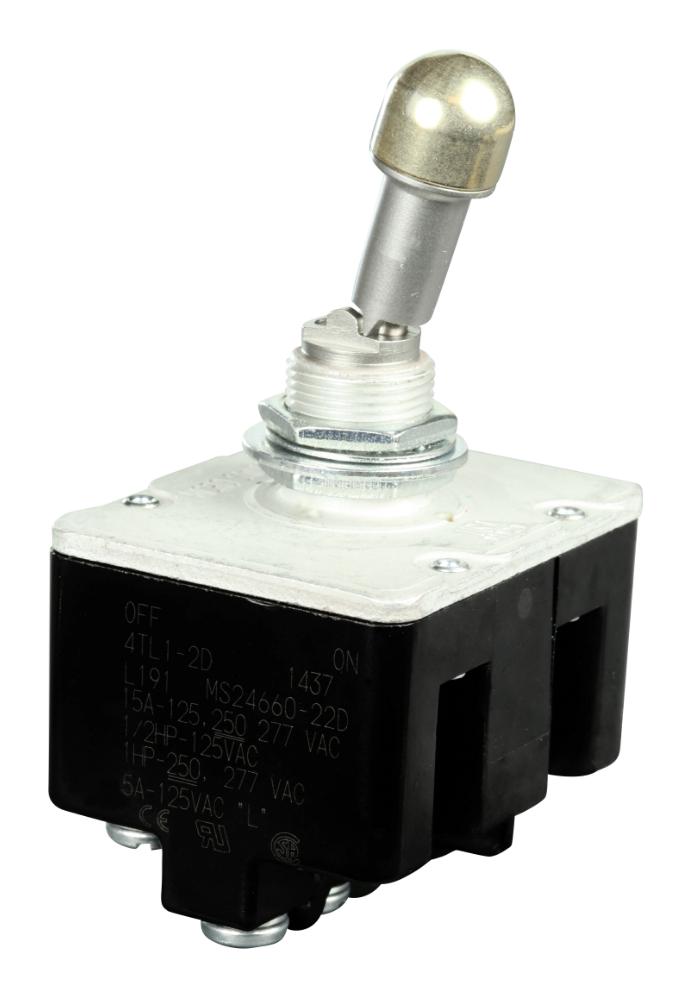 4TL1-2D TOGGLE SWITCH, 4PST, 20A, 250VDC, PANEL HONEYWELL