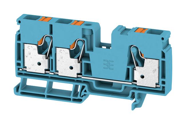 2490510000 TERMINAL BLOCK, DIN RAIL, 3POS, 6AWG WEIDMULLER