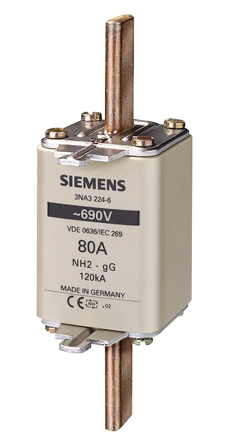 3NA3232-6 HRC FUSE, 125A, 690VAC/440VDC, BLADE TAG SIEMENS