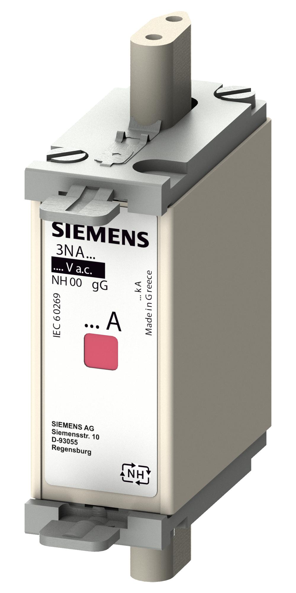 3NA6802-6 HRC FUSE, 2A, 690VAC, 250VDC, BLADE TAG SIEMENS