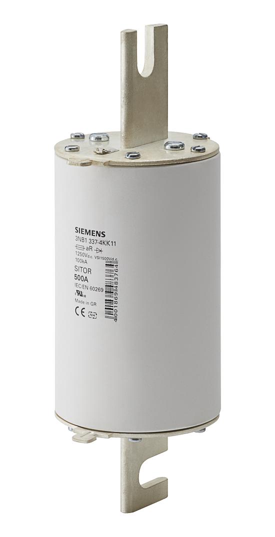3NB1337-4KK11 HRC FUSE, 500A, 1.25KVDC, BLADE TAG SIEMENS