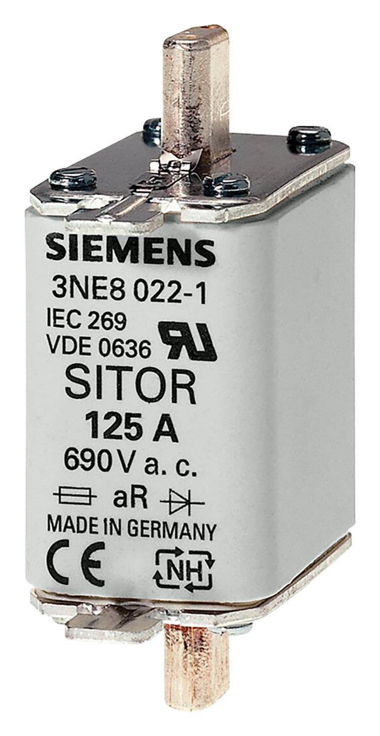 3NE1021-0 HRC FUSE, 100A, 690VAC, 250VDC, BLADE SIEMENS