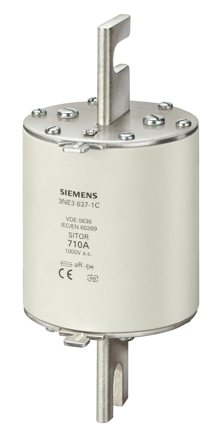 3NE3637-0C HRC FUSE, 710A, 1KVAC, 440VDC, BLADE TAG SIEMENS