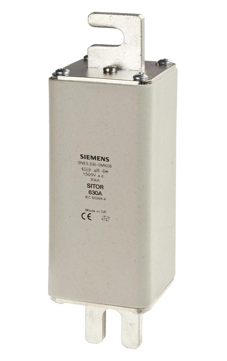 3NE5336-0MK66 HRC FUSE, 630A, 1.5KVAC, 1KVDC, BLADE SIEMENS
