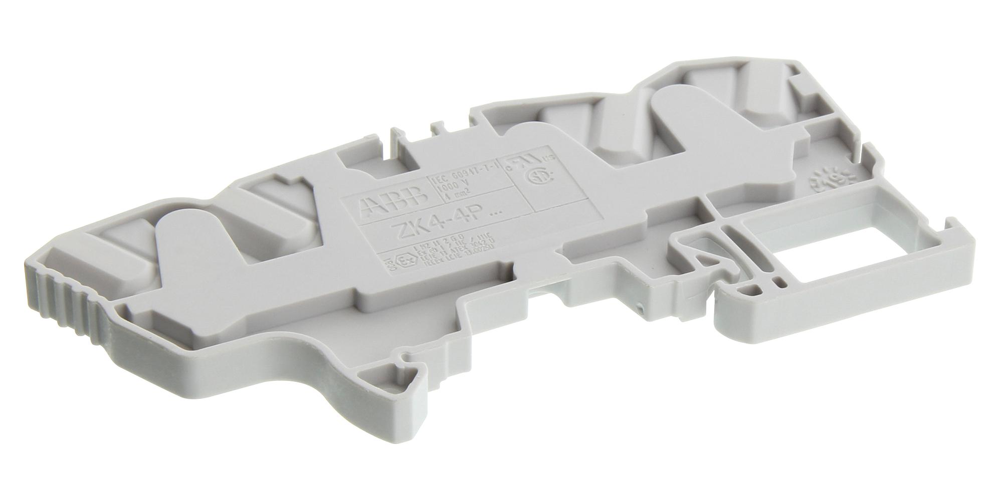 1SNK706012R0000 TERMINAL BLOCK, DINRAIL, 4POS, 10AWG ENTRELEC - TE CONNECTIVITY