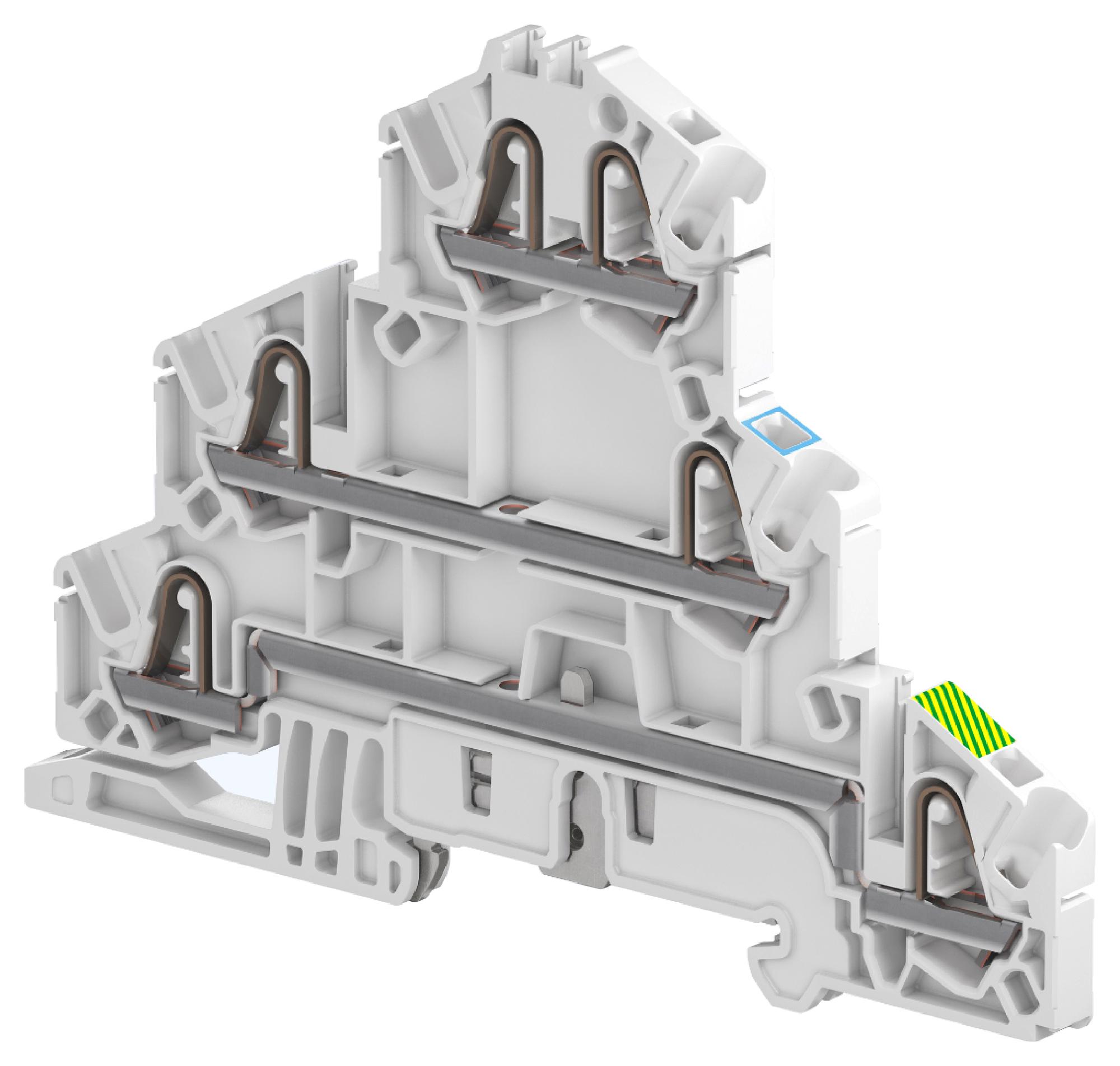 1SNK705513R0000 TERMINAL BLOCK, DIN RAIL, 6POS, 2.5MM2 ENTRELEC - TE CONNECTIVITY