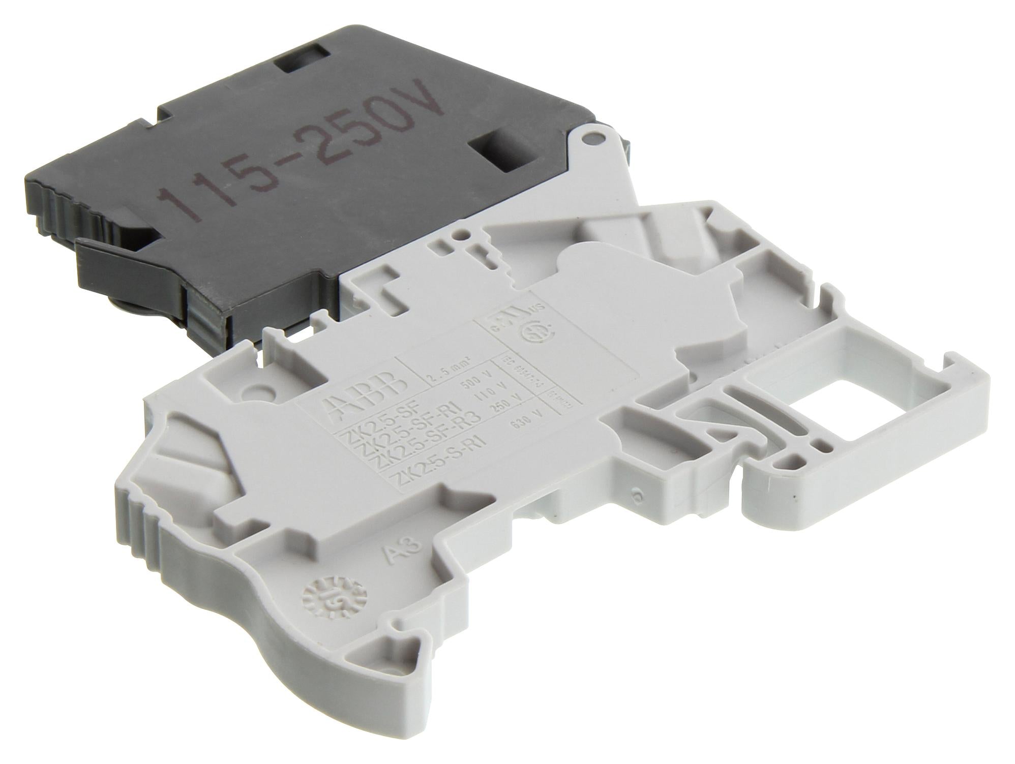 1SNK706412R0000 TERMINAL BLOCK, DINRAIL, 2POS, 12AWG ENTRELEC - TE CONNECTIVITY