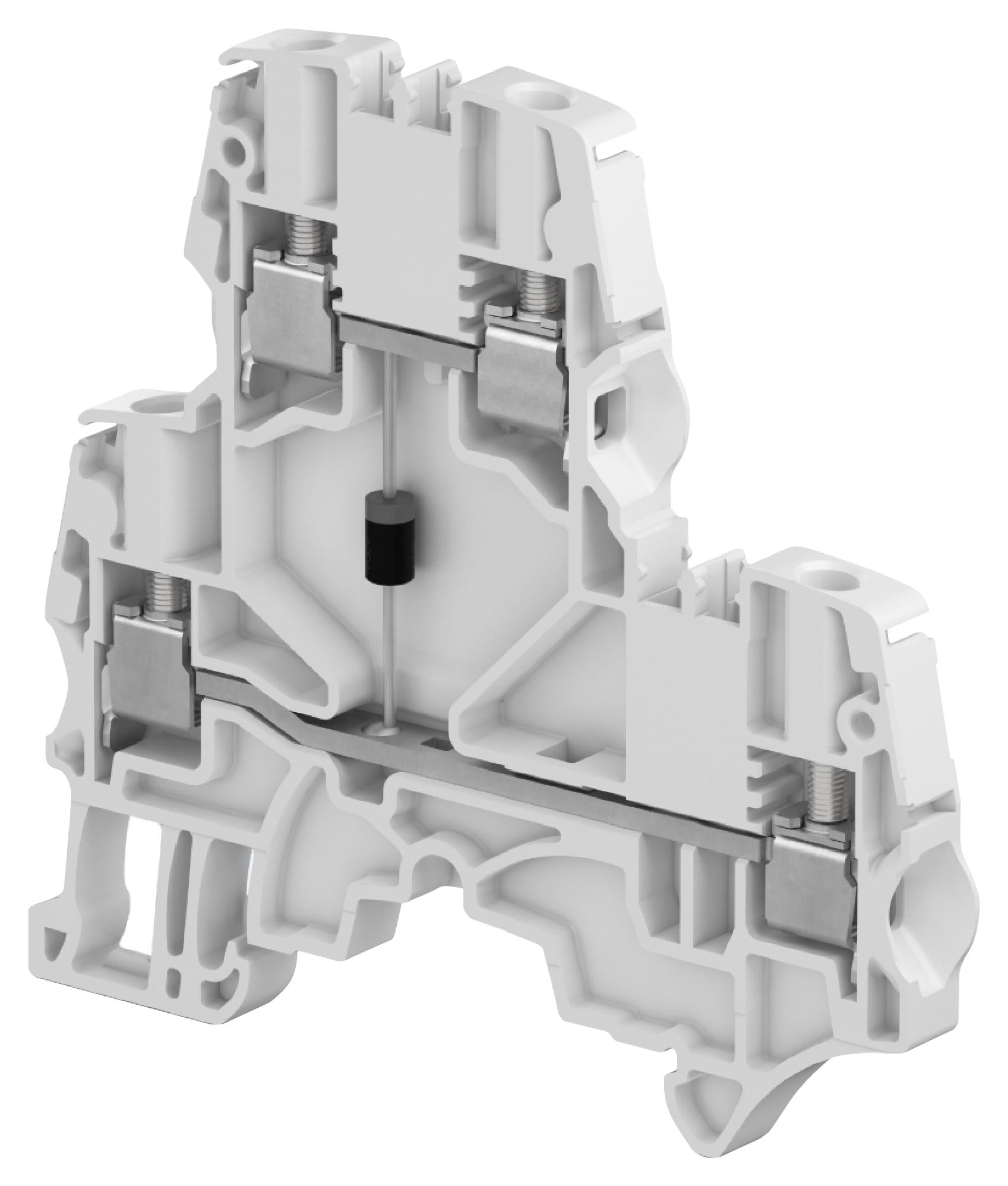 1SNK505215R0000 TERMINAL BLOCK, DIN RAIL, 4POS, 4MM2 ENTRELEC - TE CONNECTIVITY