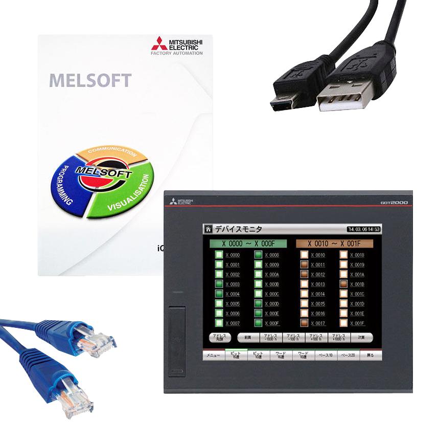 GT2505-VTBD GRAPHIC TERMINAL, 640X480P, VGA TFT LCD MITSUBISHI