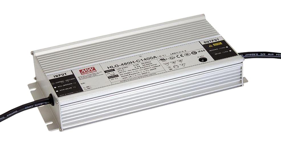 HLG-480H-36A LED DRIVER, CONST CURRENT/VOLT, 478.8W MEAN WELL
